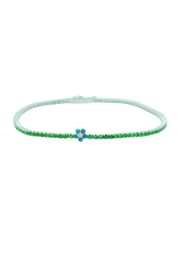 Flower Tennis Bracelet
