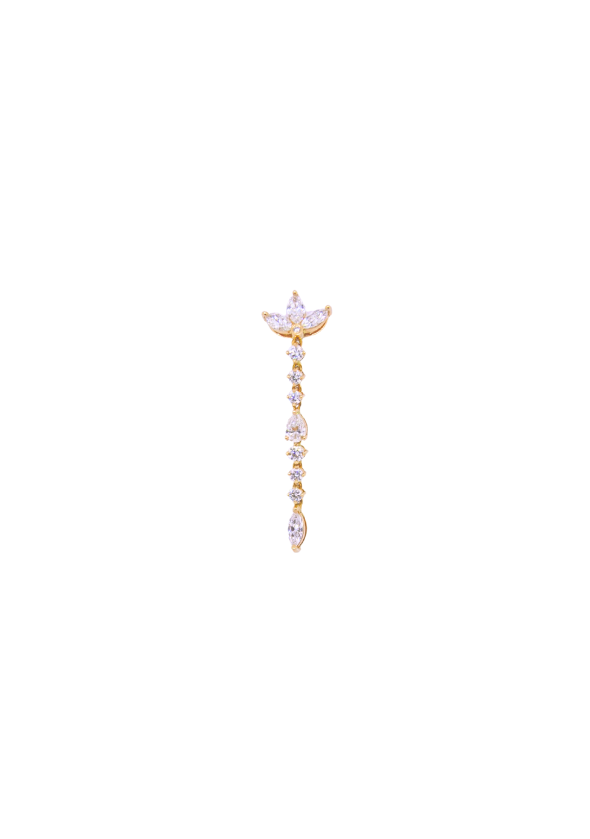Lotus Drop Single Earring