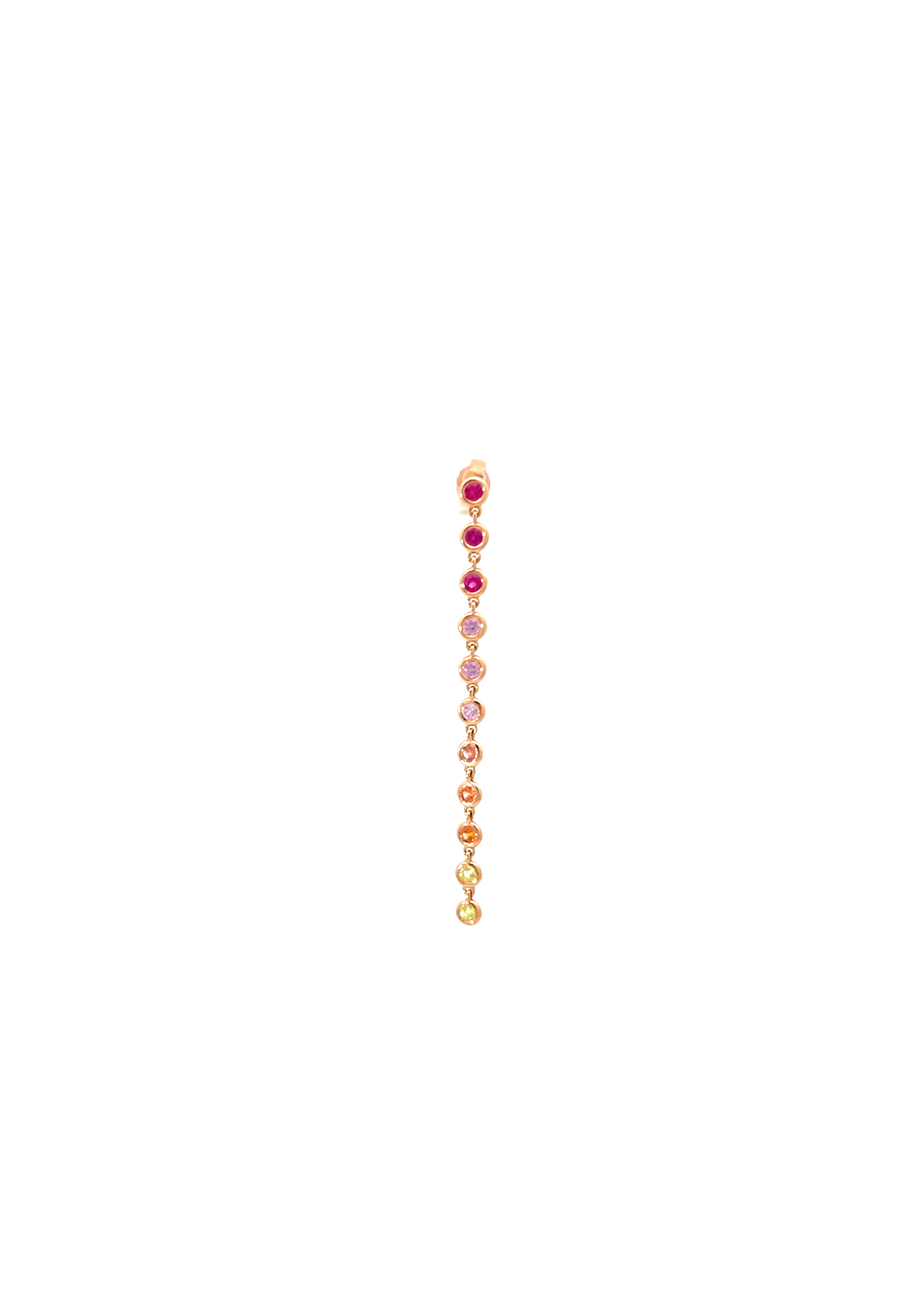 Rainbow Medium Bezel Single Earring
