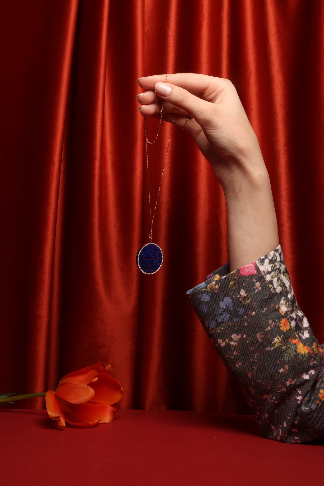 Carved Lapis Necklace 1 of 1