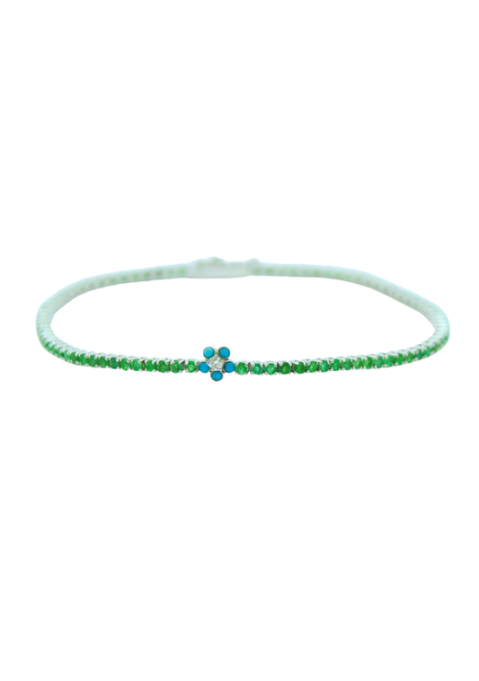 Flower Tennis Bracelet