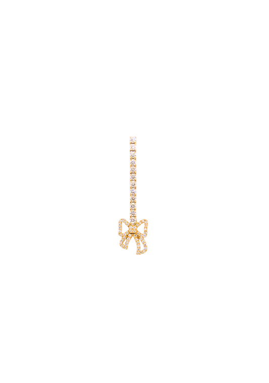 Bow Drop Single Earring