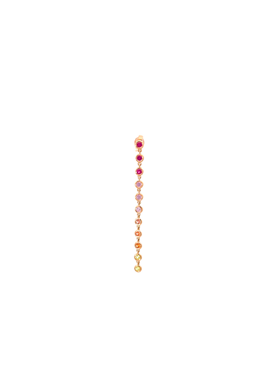 Rainbow Medium Bezel Single Earring