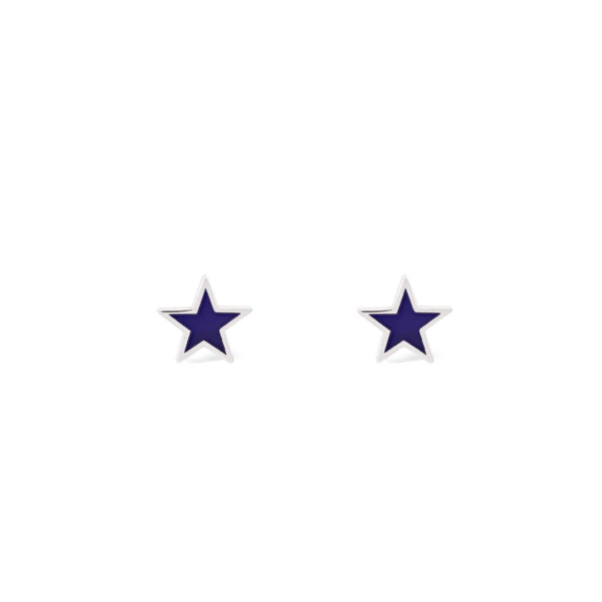 Enamel Star Earrings