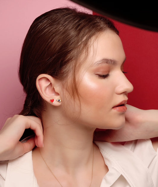 Enamel Eye Single Stud