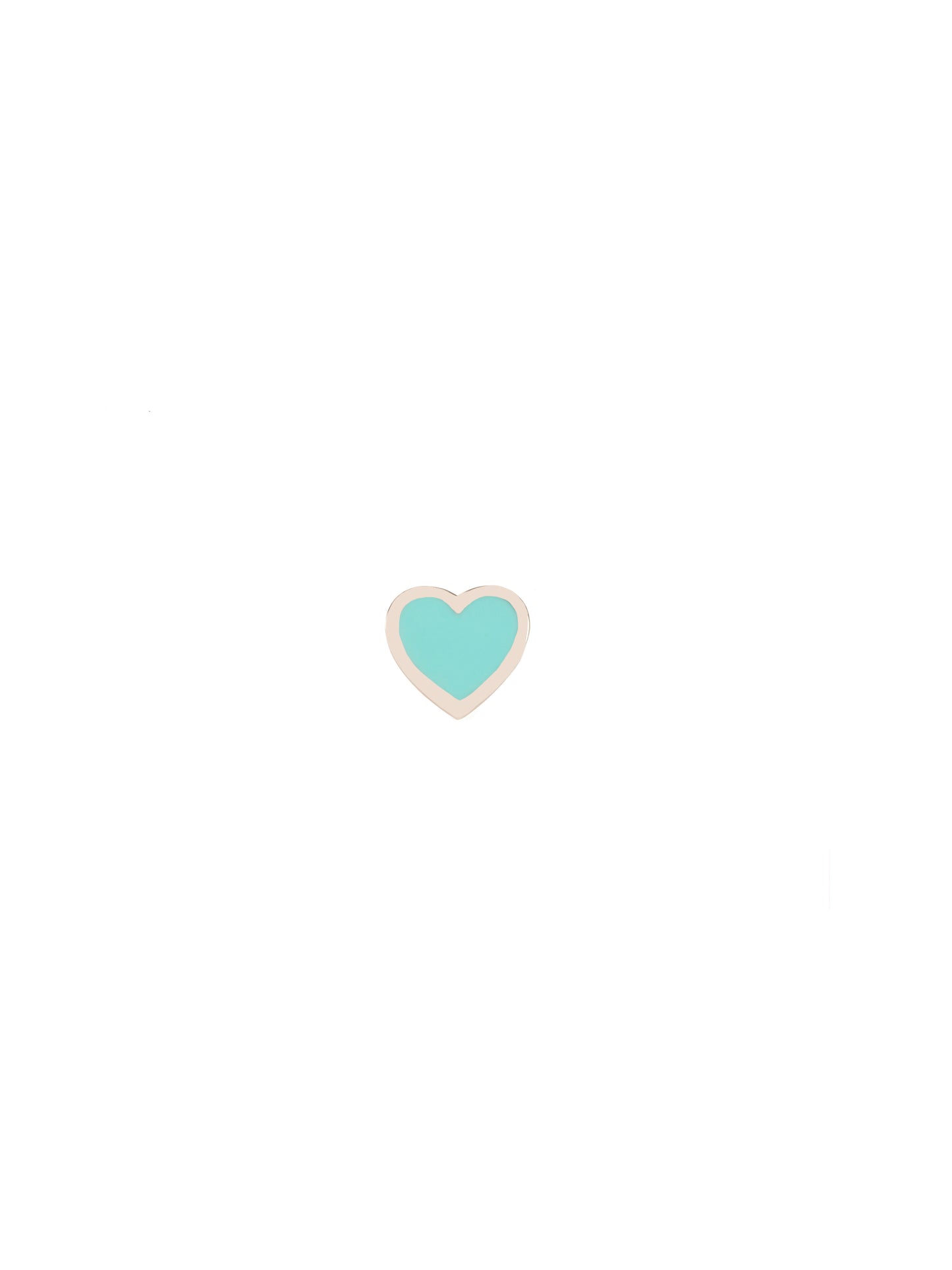 Enamel Heart Single Stud