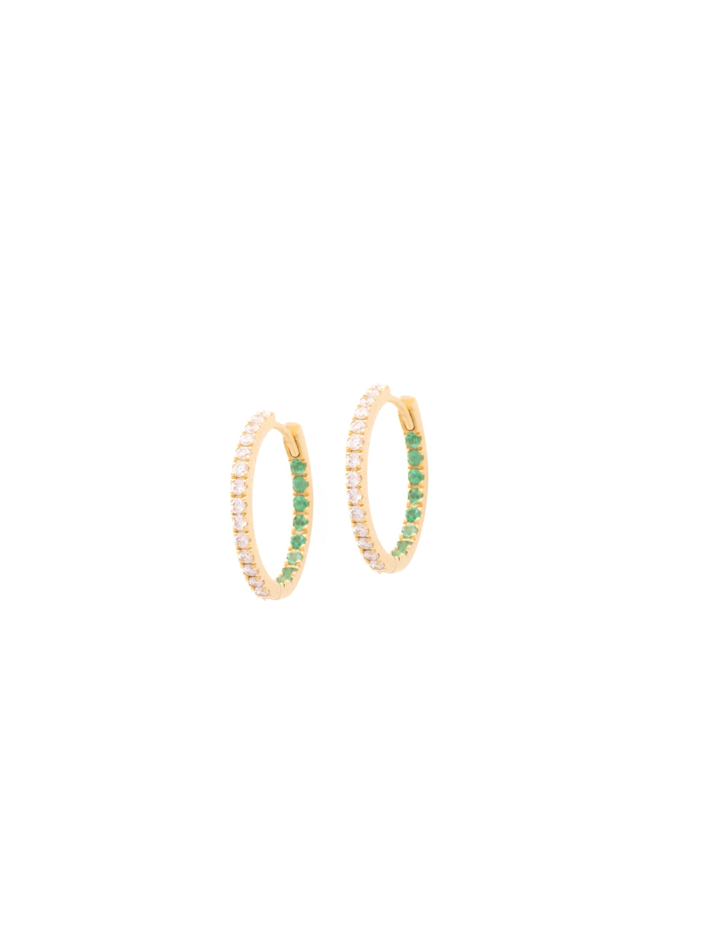 Emerald In and Out Hoops
